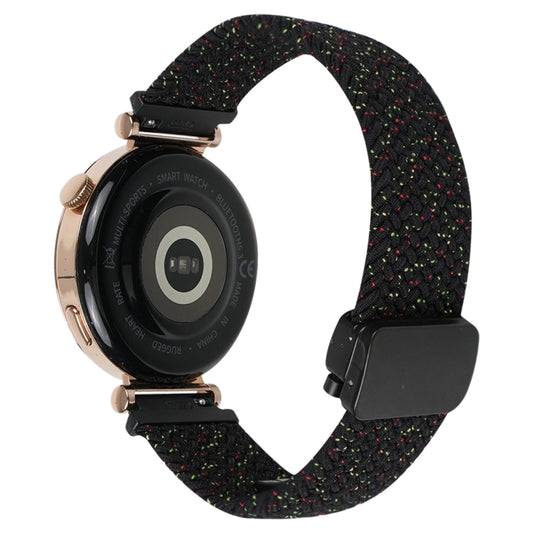 For Ticwatch Pro 3 Ultra 22mm Magnetic Buckle Braided Watch Band(Starlight Black) by buy2fix