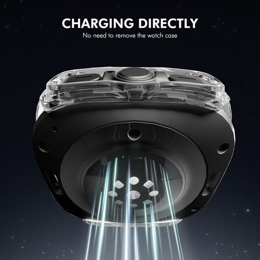 For Samsung Galaxy Watch Ultra 47mm / Ultra 2025 ENKAY Hat-Prince Electroplated Hard PC Cover + 0.2mm 9H Glass Screen Protector(Black) by ENKAY