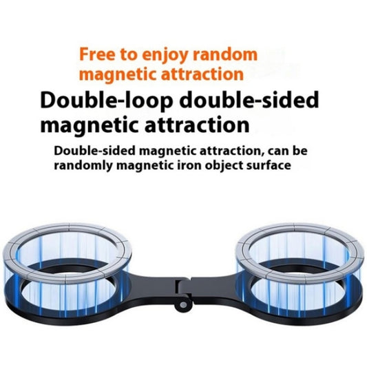 D59 Aluminum Alloy Finger Ring Grip MagSafe Dual Magnetic Phone Back Dual Ring Holder - Ring Holder by buy2fix | Online Shopping UK | buy2fix