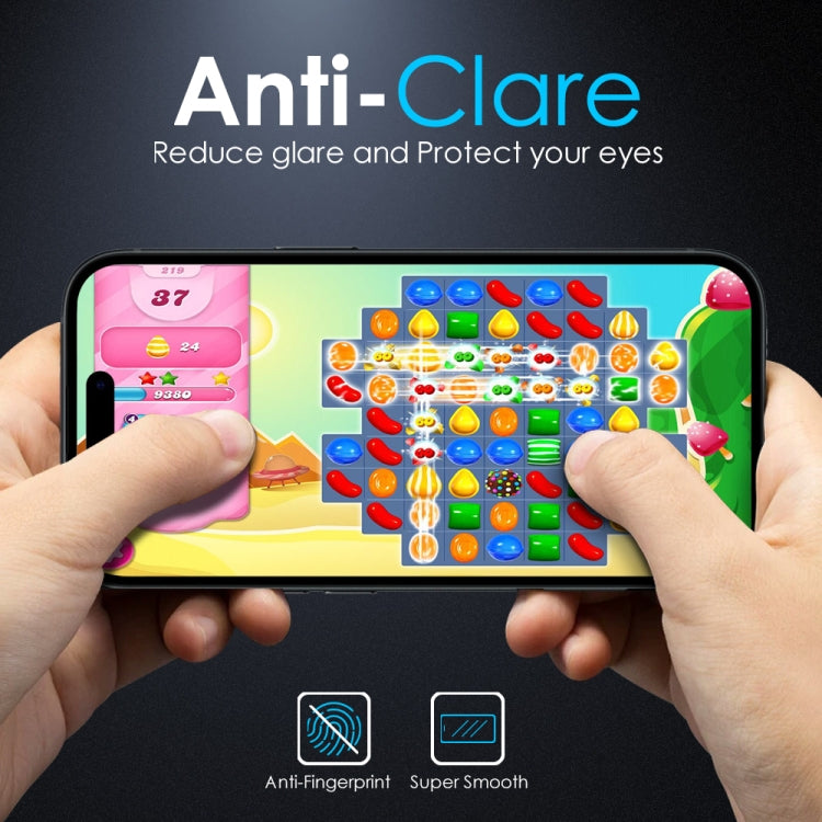 For iPhone 15 NORTHJO Matte Silkscreen Anti-Fingerprint Tempered Glass Film - iPhone 15 Tempered Glass by NORTHJO | Online Shopping UK | buy2fix