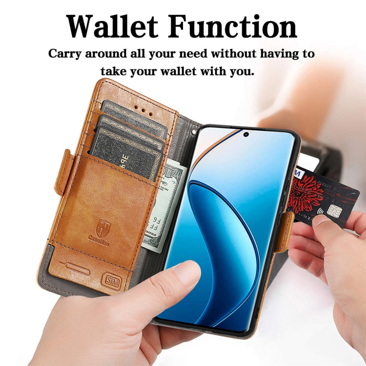 For Nothing CMF Phone 1 CaseNeo Splicing Dual Magnetic Buckle Leather Phone Case(Brown) - Nothing Cases by buy2fix | Online Shopping UK | buy2fix