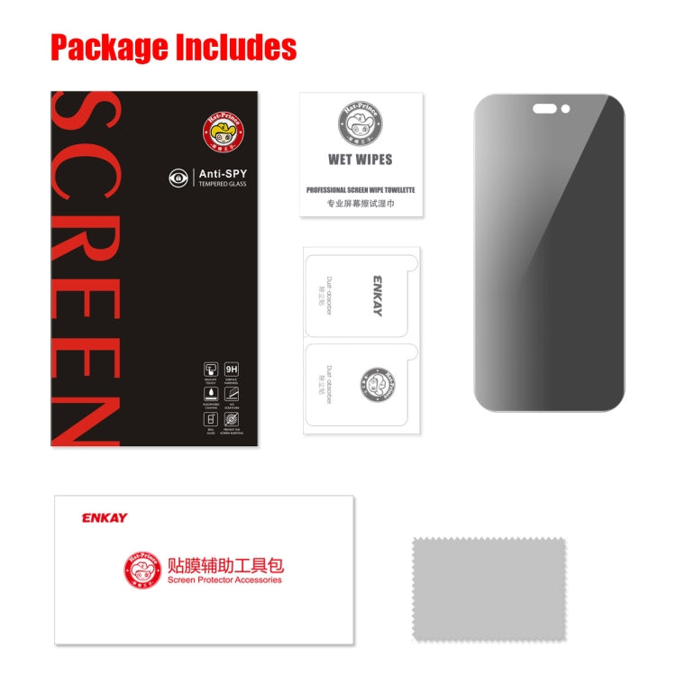 For iPhone 16 Pro Max ENKAY Hat-Prince 28 Degree Anti-peeping Privacy Tempered Glass Film by ENKAY