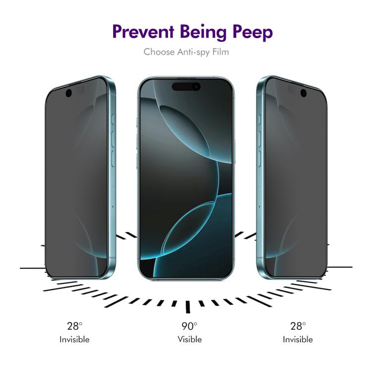 For iPhone 17 Pro Max 2pcs ENKAY Hat-Prince 28 Degree Anti-peeping Privacy Tempered Glass Film - Tempered Glass Film by ENKAY | Online Shopping UK | buy2fix