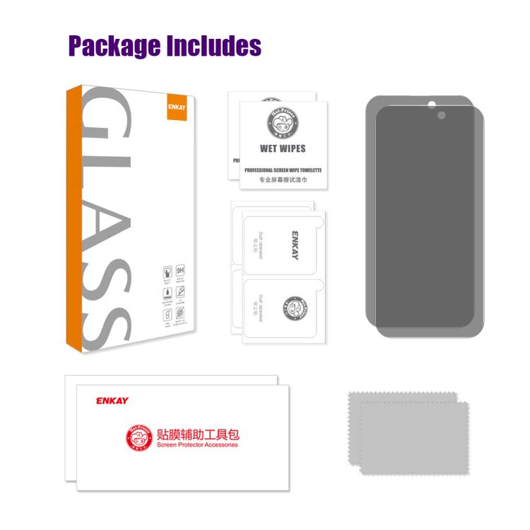 For iPhone 17 Pro 2pcs ENKAY Hat-Prince 28 Degree Anti-peeping Privacy Tempered Glass Film - iPhone 17 Pro Cases by ENKAY | Online Shopping UK | buy2fix