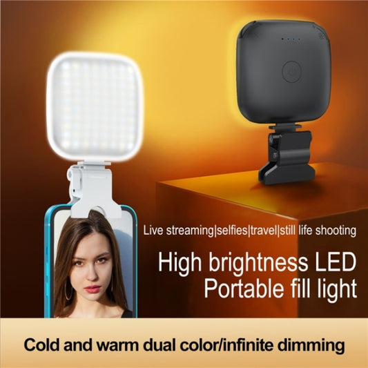 V15 Mini Clip-On Portable LED Fill Light Phone Laptop Video Conference Live Streaming Fill Lamp(Black) by buy2fix