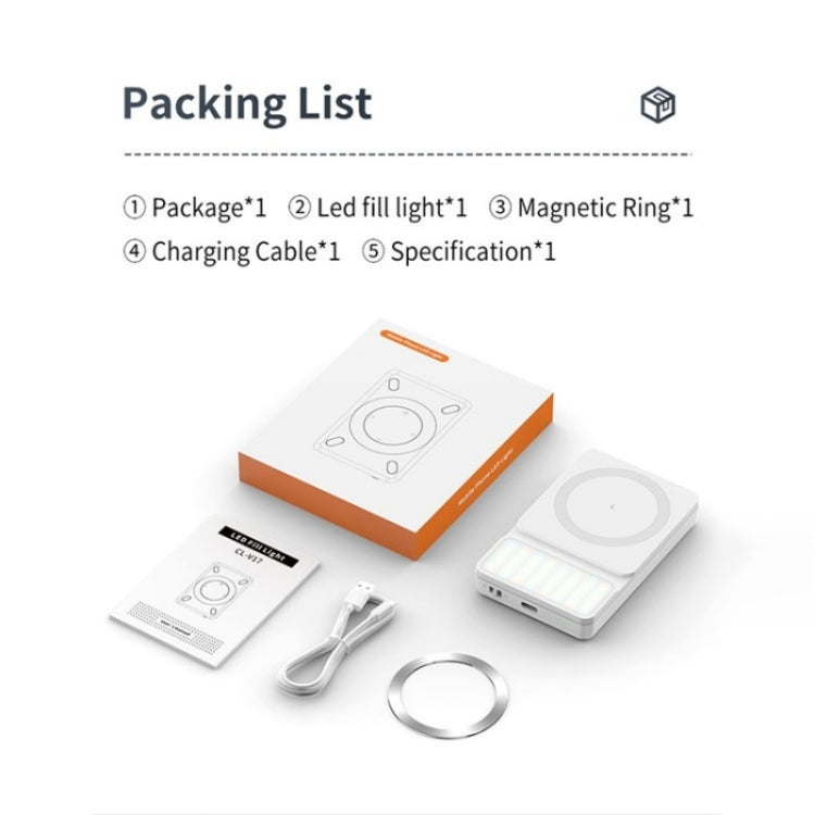 V17 Live Broadcast RGB LED Fill Light MagSafe Magnetic Phone Photography Lamp by buy2fix