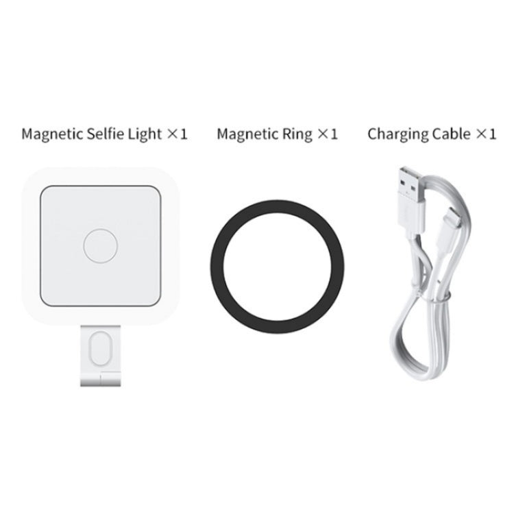 V18 Portable Skin Beauty Live Streaming LED Fill Light Magnetic Phone Selfie Lamp(White) by buy2fix