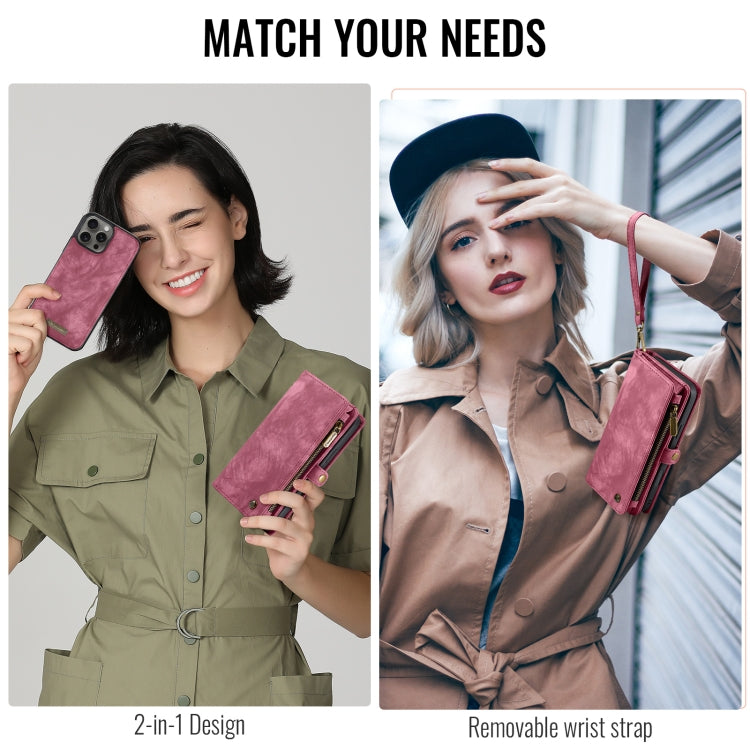 For iPhone 16 Pro Max CaseMe 008 Detachable Multifunctional Leather Phone Case(Red) by CaseMe