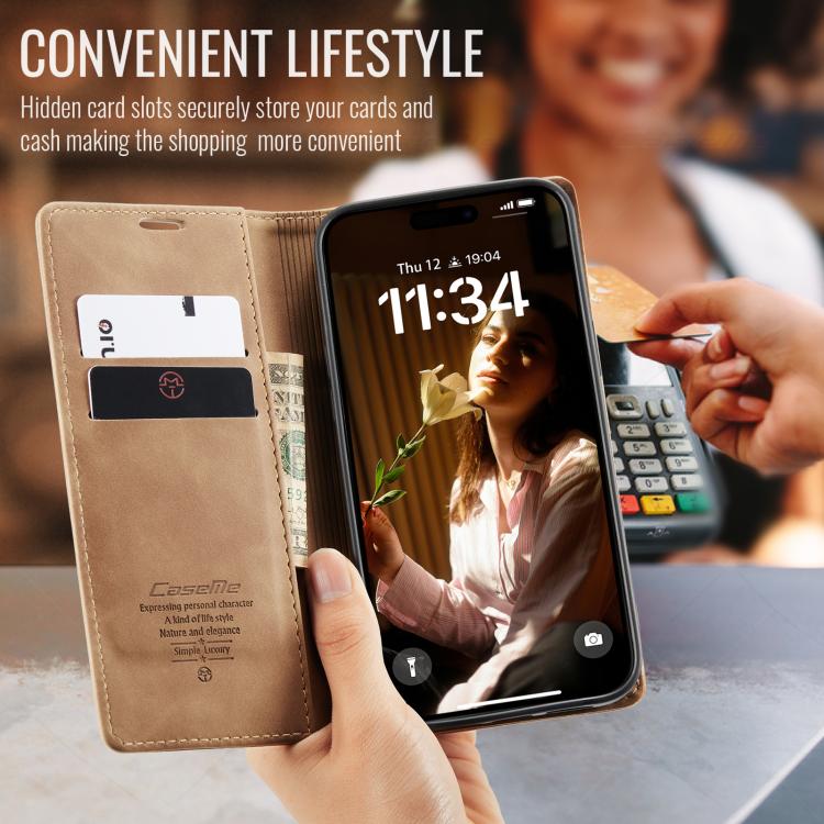 For iPhone 17 CaseMe 013 Multifunctional Horizontal Flip Leather Phone Case(Brown) - iPhone 17 Cases by CaseMe | Online Shopping UK | buy2fix