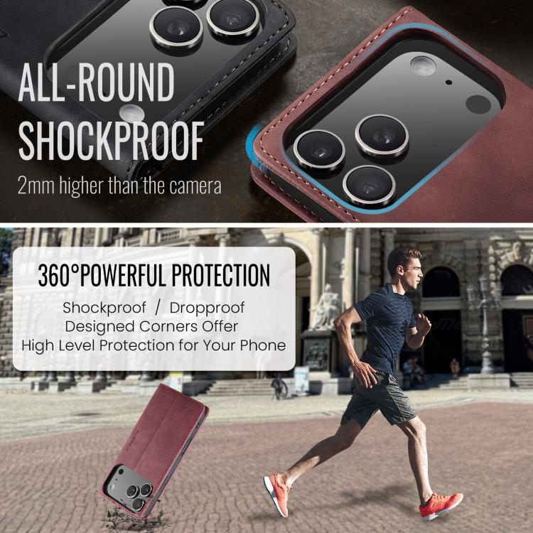 For iPhone 17 Pro CaseMe 013 Multifunctional Horizontal Flip Leather Phone Case(Red) - iPhone 17 Pro Cases by CaseMe | Online Shopping UK | buy2fix