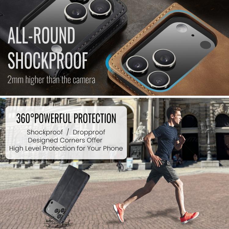 For iPhone 17 Pro CaseMe 013 Multifunctional Horizontal Flip Leather Phone Case(Black) - iPhone 17 Pro Cases by CaseMe | Online Shopping UK | buy2fix