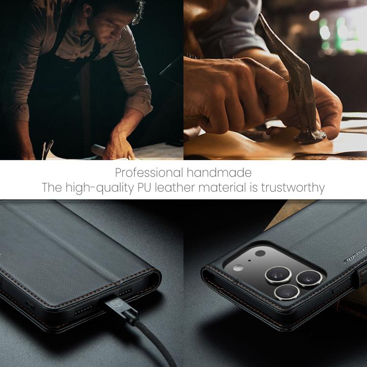 For iPhone 17 Pro Max CaseMe 023 Butterfly Buckle Litchi Texture RFID Anti-theft Leather Phone Case(Black) - iPhone 17 Pro Max Cases by CaseMe | Online Shopping UK | buy2fix