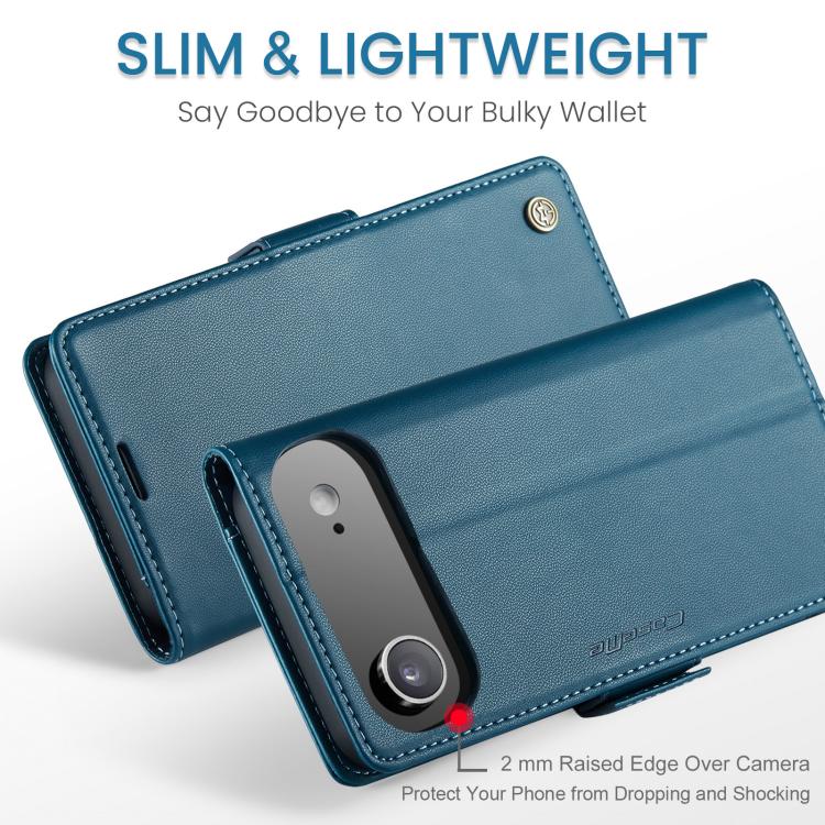 For iPhone Air CaseMe 023 Butterfly Buckle Litchi Texture RFID Anti-theft Leather Phone Case(Blue) - iPhone Air Cases by CaseMe | Online Shopping UK | buy2fix