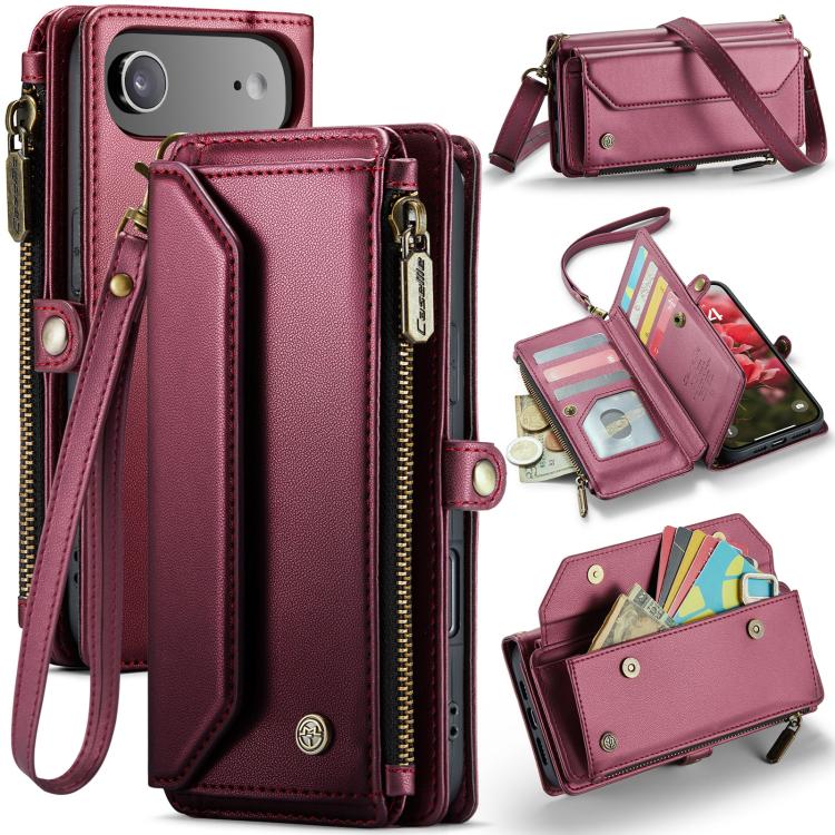 For iPhone Air CaseMe C36 Card Slots Zipper Wallet RFID Anti-theft Leather Phone Case(Red) - iPhone Air Cases by CaseMe | Online Shopping UK | buy2fix