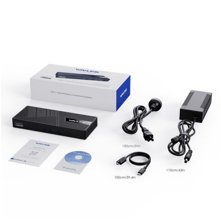 WAVLINK UG69PD25 Pro 100W PD Charging Triple 4K Display Laptop Docking Station, Plug:AU Plug by WAVLINK