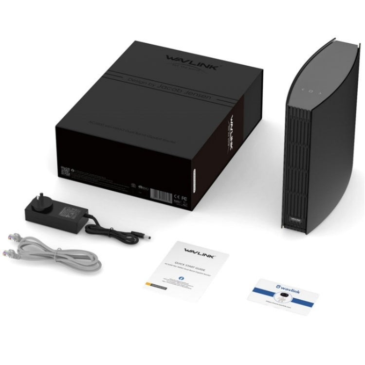 WAVLINK WN538A8 With LCD Screen AC3200 Home Dual Band Gigabit Smart WiFi Router, Plug:UK Plug by WAVLINK