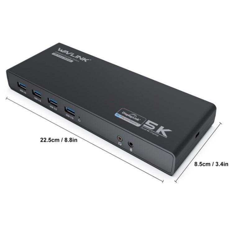 WAVLINK UG69PD6 Dual 4K Laptop Docking Station 5K HD Displaylink 65 / 100W PD Charging, Plug:AU Plug - by WAVLINK | Online Shopping UK | buy2fix