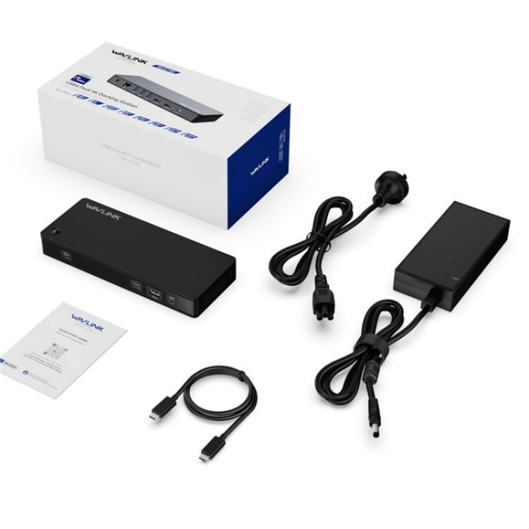 WAVLINK UTD22 Support 96W Laptop Charging USB4 Docking Station Dual Monitor USB-C Hub(UK Plug) - by WAVLINK | Online Shopping UK | buy2fix