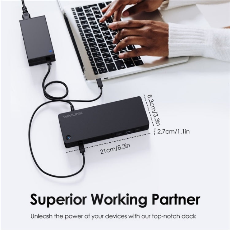WAVLINK UTD22 Support 96W Laptop Charging USB4 Docking Station Dual Monitor USB-C Hub(AU Plug) - by WAVLINK | Online Shopping UK | buy2fix