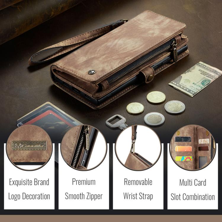 For Google Pixel 10 Pro XL CaseMe 008 Detachable Multifunctional Leather Phone Case(Brown) - Google Cases by CaseMe | Online Shopping UK | buy2fix