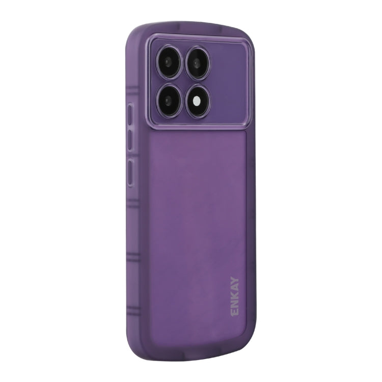 For Redmi K70 / K70 Pro ENKAY Hat-Prince Translucent Matte TPU Shockproof Phone Case(Purple) - Xiaomi Cases by ENKAY | Online Shopping UK | buy2fix