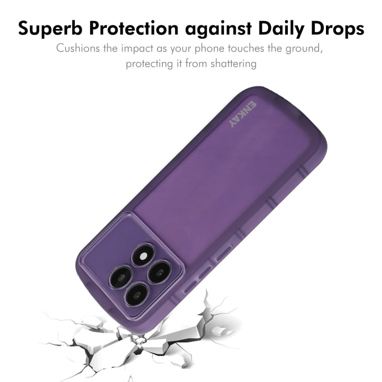 For Redmi K70 / K70 Pro ENKAY Hat-Prince Translucent Matte TPU Shockproof Phone Case(Purple) - Xiaomi Cases by ENKAY | Online Shopping UK | buy2fix