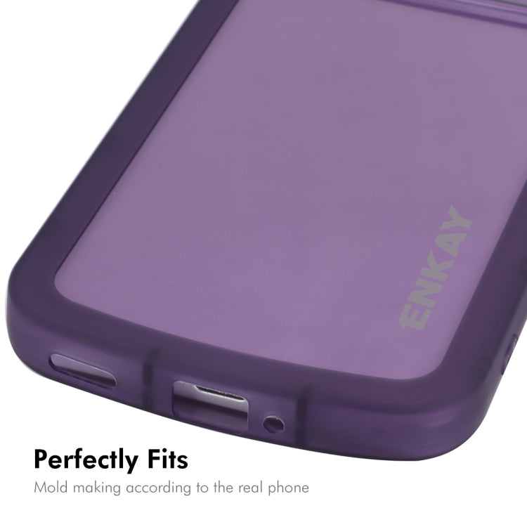For Redmi K70 / K70 Pro ENKAY Hat-Prince Translucent Matte TPU Shockproof Phone Case(Purple) - Xiaomi Cases by ENKAY | Online Shopping UK | buy2fix