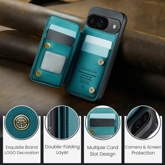 For Google Pixel 9 / 9 Pro CaseMe C22 Card Slots Holder RFID Anti-theft Phone Case(Green) by CaseMe