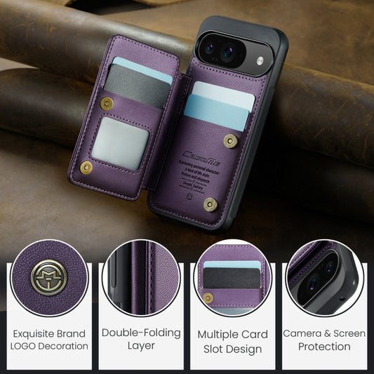 For Google Pixel 9 / 9 Pro CaseMe C22 Card Slots Holder RFID Anti-theft Phone Case(Purple) by CaseMe
