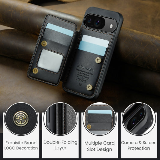 For Google Pixel 9 / 9 Pro CaseMe C22 Card Slots Holder RFID Anti-theft Phone Case(Black) by CaseMe