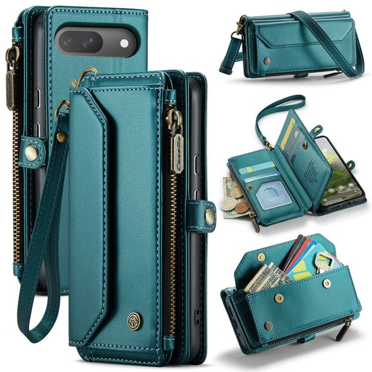 For Google Pixel 10 / 10 Pro / 9 CaseMe C36 Card Slots Zipper Wallet RFID Anti-theft Leather Phone Case(Green) - Google Cases by CaseMe | Online Shopping UK | buy2fix