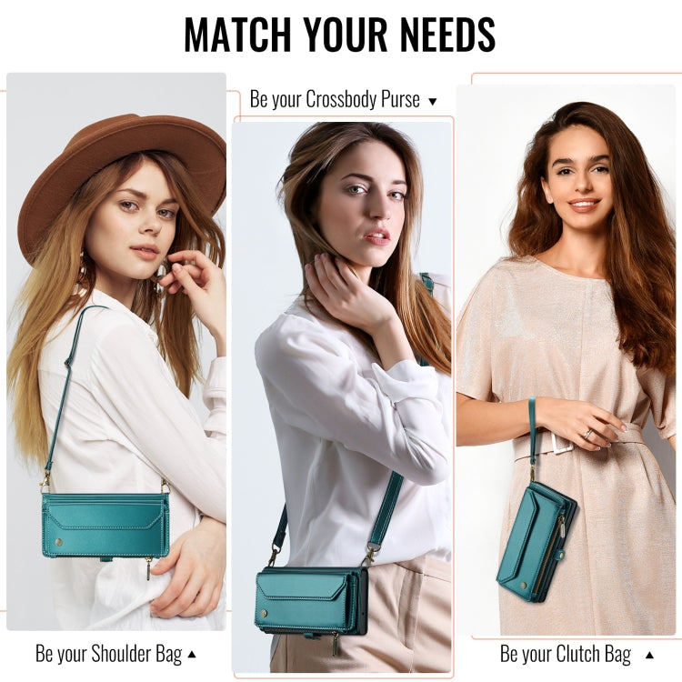 For Google Pixel 10 / 10 Pro / 9 CaseMe C36 Card Slots Zipper Wallet RFID Anti-theft Leather Phone Case(Green) - Google Cases by CaseMe | Online Shopping UK | buy2fix