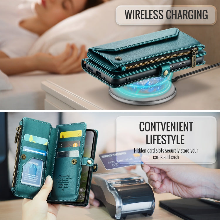 For Google Pixel 10 / 10 Pro / 9 CaseMe C36 Card Slots Zipper Wallet RFID Anti-theft Leather Phone Case(Green) - Google Cases by CaseMe | Online Shopping UK | buy2fix