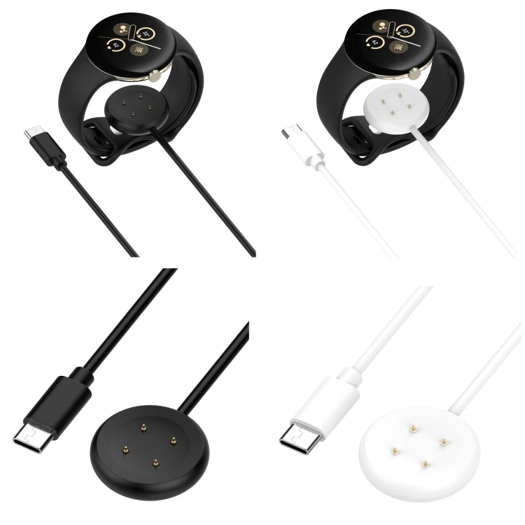 For Google Pixel Watch 3 41 / 45mm USB-C / Type-C Interface Smart Watch Charging Cable, Length: 1m(White) by buy2fix