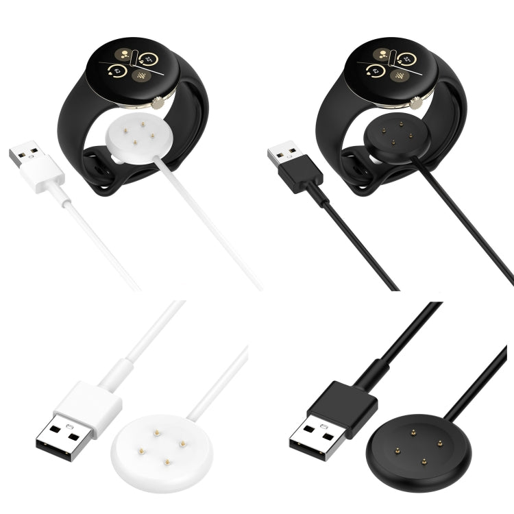 For Google Pixel Watch 3 41 / 45mm USB Interface Smart Watch Charging Cable, Length: 1m(Black) by buy2fix