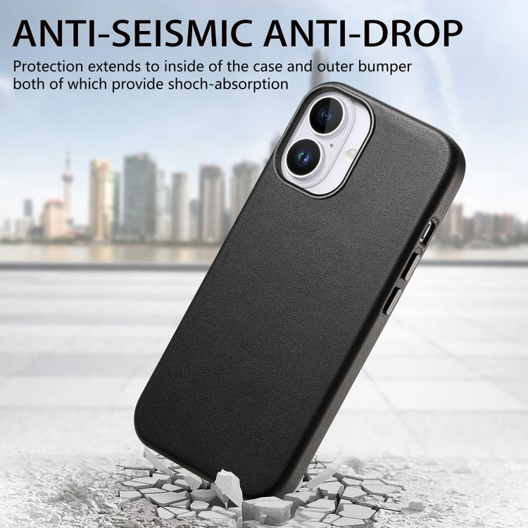 For iPhone 16 Plus Electroplated Metal Button MagSafe Phone Case(Black) - iPhone 16 Plus Cases by buy2fix | Online Shopping UK | buy2fix