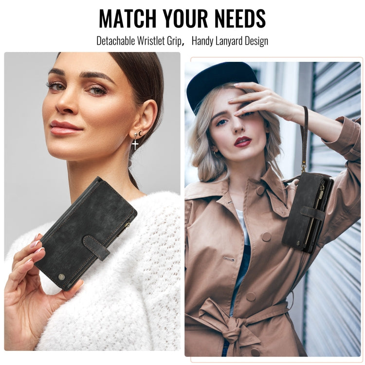 For Google Pixel 10 / 10 Pro / 9 CaseMe C30 Card Slots Zipper Wallet Leather Phone Case(Black) by CaseMe