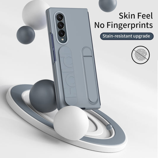 For Samsung Galaxy Z Fold3 Star Pattern Wristband Holder Phone Case(Gray) - Galaxy Phone Cases by buy2fix | Online Shopping UK | buy2fix