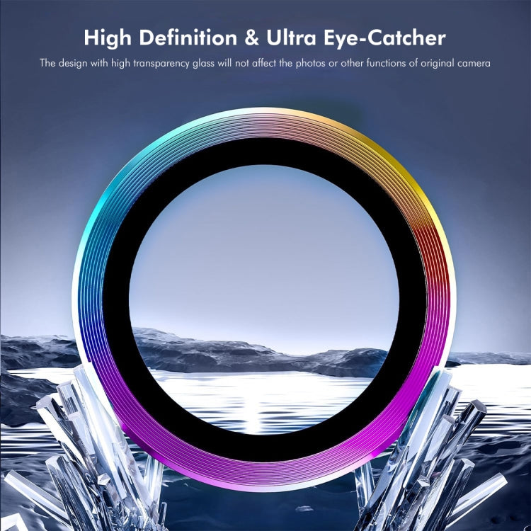 For OPPO Reno12 Global ENKAY Hat-Prince 9H Rear Camera Lens Aluminium Alloy Tempered Glass Film(Black) - OPPO Tempered Glass by ENKAY | Online Shopping UK | buy2fix