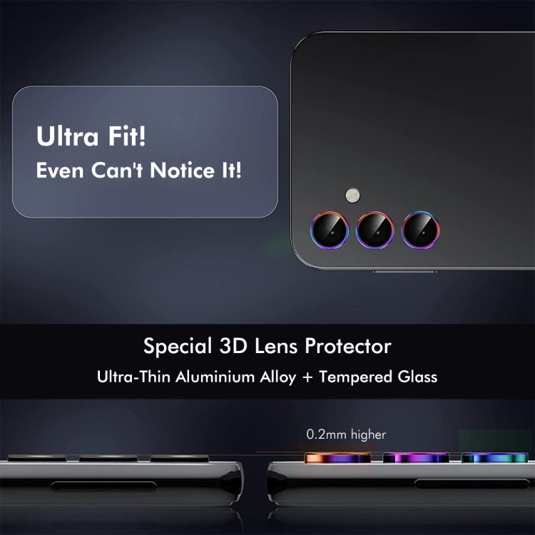 For OPPO Reno12 Global ENKAY Hat-Prince 9H Rear Camera Lens Aluminium Alloy Tempered Glass Film(Black) - OPPO Tempered Glass by ENKAY | Online Shopping UK | buy2fix
