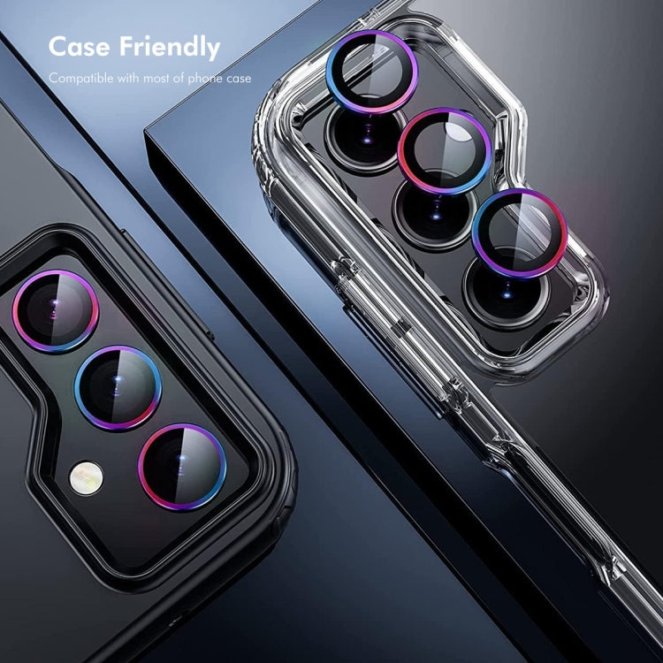 For OPPO Reno12 Global ENKAY Hat-Prince 9H Rear Camera Lens Aluminium Alloy Tempered Glass Film(Black) - OPPO Tempered Glass by ENKAY | Online Shopping UK | buy2fix