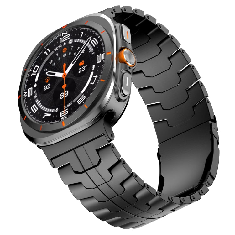 For Samsung Galaxy Watch Ultra 47mm Titanium Alloy Metal Watch Band(Black) - Watch Bands by buy2fix | Online Shopping UK | buy2fix