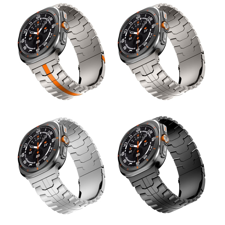For Samsung Galaxy Watch Ultra 47mm Titanium Alloy Metal Watch Band(Black) - Watch Bands by buy2fix | Online Shopping UK | buy2fix