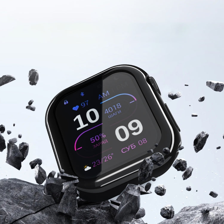 For Apple Watch Series 10 42mm Full Coverage TPU Electroplated Watch Case(Transparent) - Watch Cases by buy2fix | Online Shopping UK | buy2fix