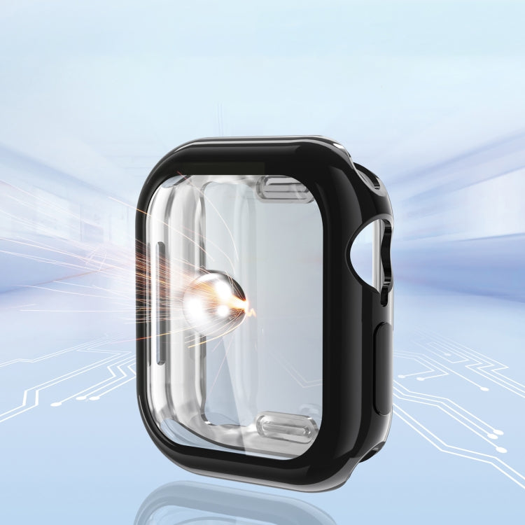 For Apple Watch Series 10 42mm Full Coverage TPU Electroplated Watch Case(Transparent) - Watch Cases by buy2fix | Online Shopping UK | buy2fix