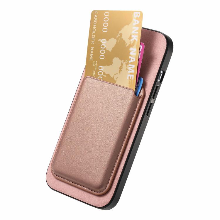 For iPhone 17 Pro Max Retro Magsafe Card Bag PU Back Cover Phone Case(Pink) - iPhone 17 Pro Max Cases by buy2fix | Online Shopping UK | buy2fix