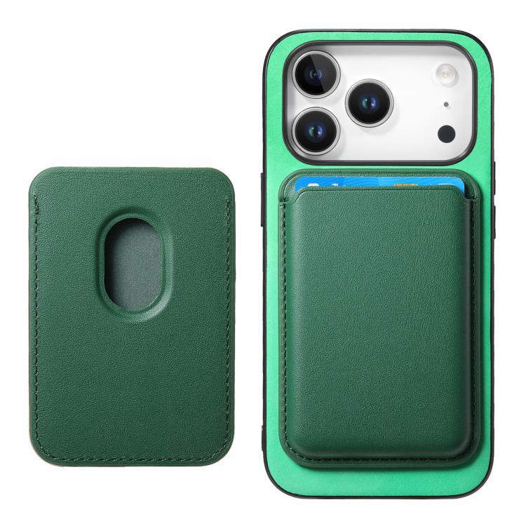 For iPhone 17 Pro Max Retro Magsafe Card Bag PU Back Cover Phone Case(Green) - iPhone 17 Pro Max Cases by buy2fix | Online Shopping UK | buy2fix