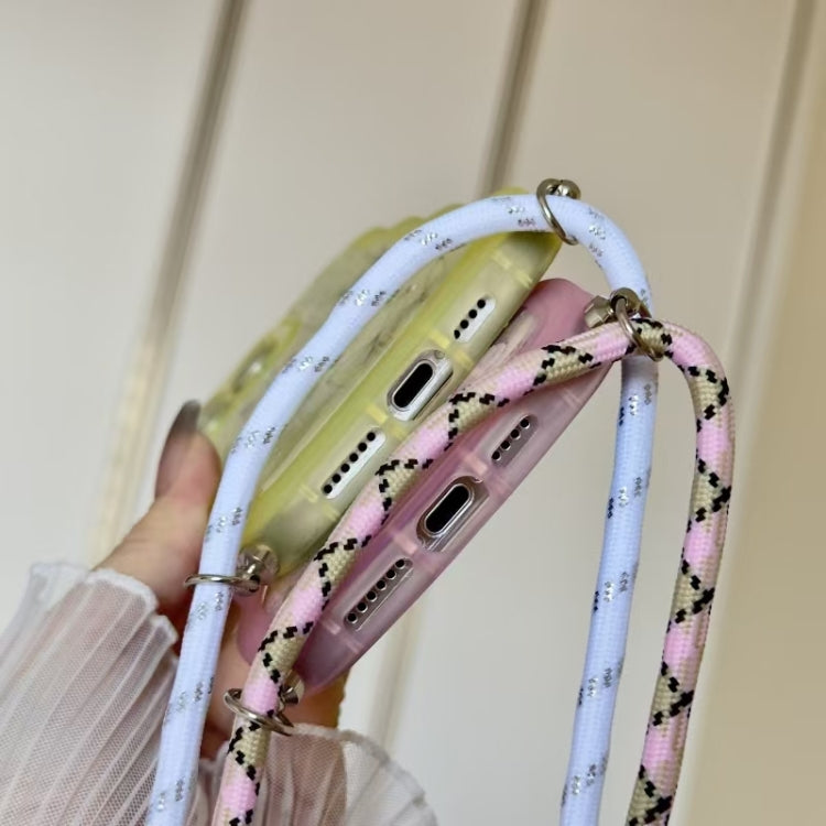 For iPhone 16 Pro Max Crossbody Wave Edge Butterfly TPU Phone Case(Black) by buy2fix