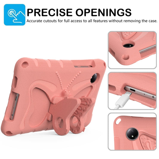 For Xiaomi Redmi Pad SE 8.7 2024 Butterfly Bracket EVA Shockproof Tablet Case(Pink Orange) by buy2fix