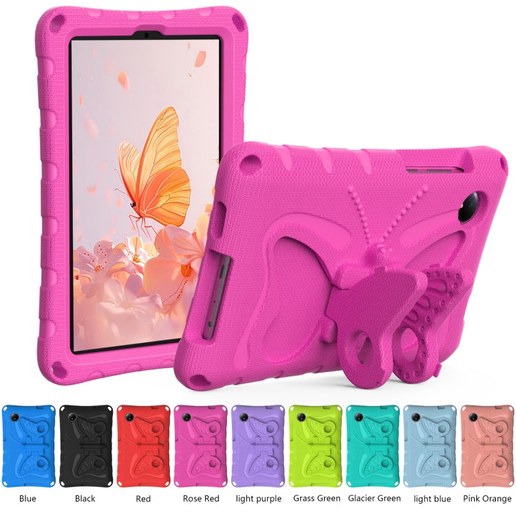 For Xiaomi Redmi Pad SE 8.7 2024 Butterfly Bracket EVA Shockproof Tablet Case(Rose Red) by buy2fix